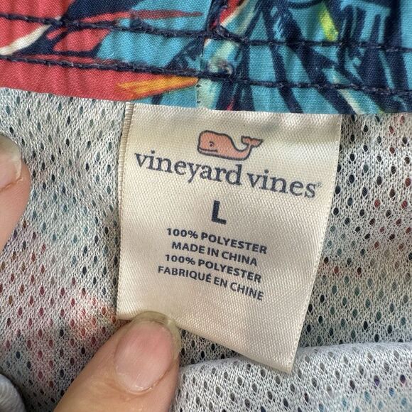 Vineyard Vines Men's SIZE LARGE 6" Inseam Floral Swimming Trunks Shorts - Picture 6 of 6